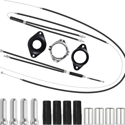 BMX Gyro Brake Cable Set Front Rear, Upper Lower Cables with Spinner Rotor 20in Bikes