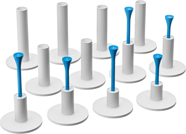 Rubber Golf Tees for Mats – 32 Pcs, 6 Sizes for Driving Range & Simulator Practice