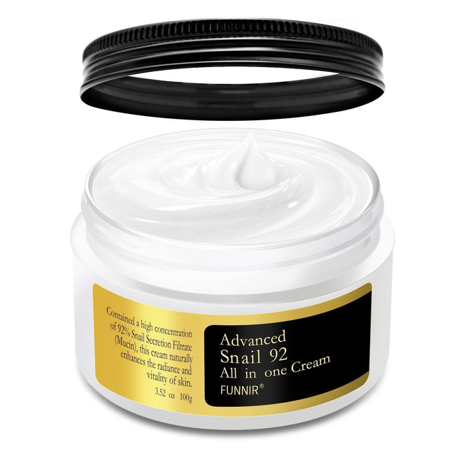 Snail Mucin 92% Moisturizer – Lightweight Face Cream, 100g, All Skin Types