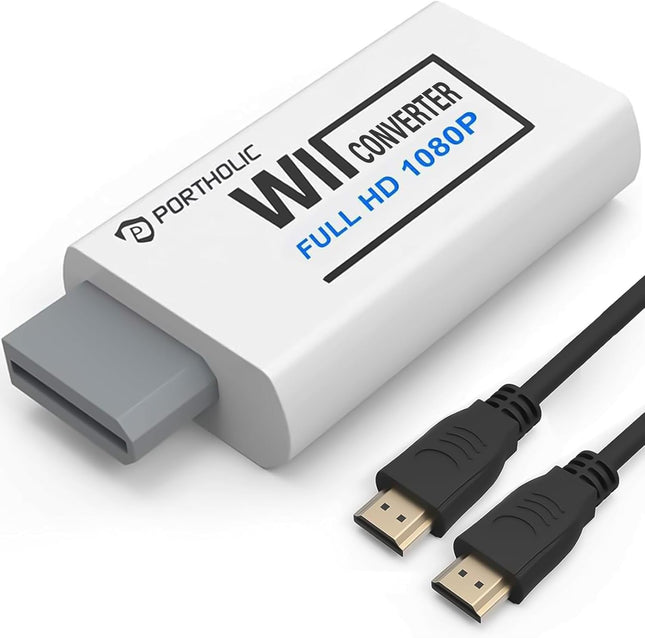 Wii to HDMI Converter – 1080P Full HD Adapter with Audio Jack for Wii/Wii U