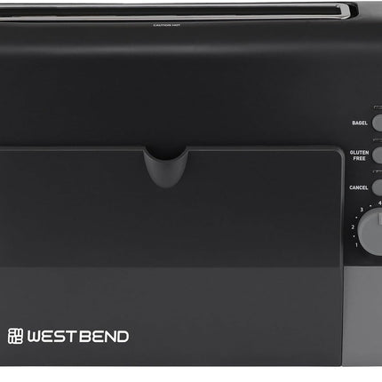 Wide Slot 2-Slice Bread Toaster with Removable Tray and Cool Touch Body