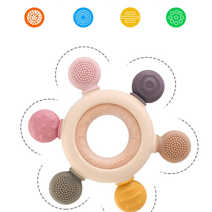 Baby Teething Toys BPA Free, Silicone Chew Toy for Infants 0-12 Months