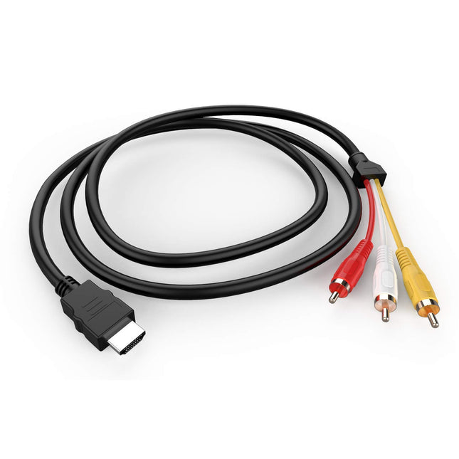 5FT HDMI to RCA Cable – 1080P Male to 3-RCA AV Video Audio Connector