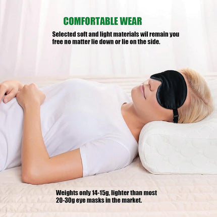 2 Pack Sleep Mask Blackout Silk Eye Mask Adjustable Strap for Women Men