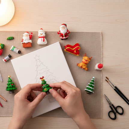 Christmas Snowman Mini Ornament Kit – DIY Table & Fairy Garden Decor