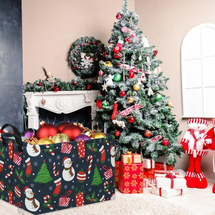 Christmas Gift Basket Tree, Cute Baby & Kids Storage Bin for Family Holiday Decor