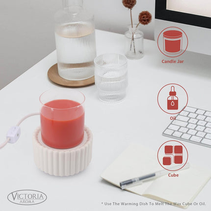 Ceramic Wax Melt Warmer – 3-in-1 Electric Scented Wax Burner for Home