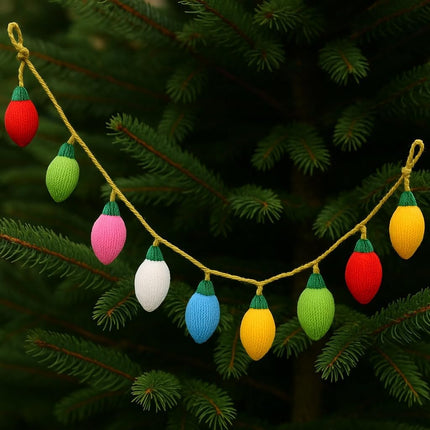 Felt Christmas Garland – Rainbow Wool Balls DIY Hanging Tree & Home Decor
