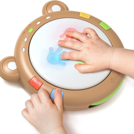 Baby Electronic Drum Toy, Musical Instrument with Light & Sound for Infants