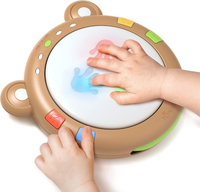 Baby Electronic Drum Toy, Musical Instrument with Light & Sound for Infants