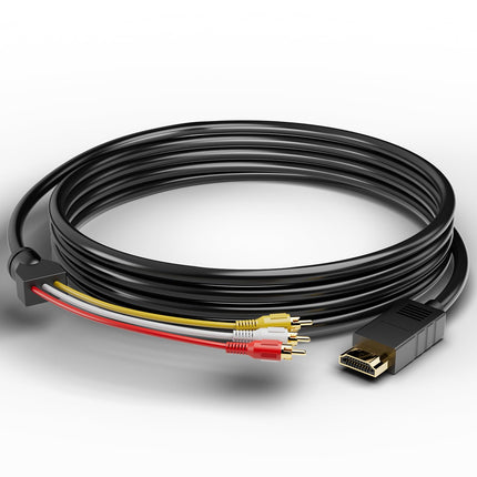 HDMI to RCA Cable with Converter – 1080P AV Adapter for DVD, TV & Projector