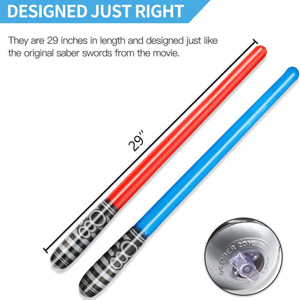 8-Pack Inflatable Light Saber Toys – Party Favors for Kids’ Birthdays & Cosplay