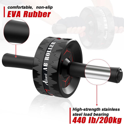 Ab Workout Equipment for Men & Women with Exercise Wheel and Knee Support