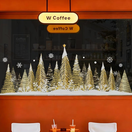 Large Christmas Window Clings – Reusable Double-Sided Xmas Stickers with Snowflakes
