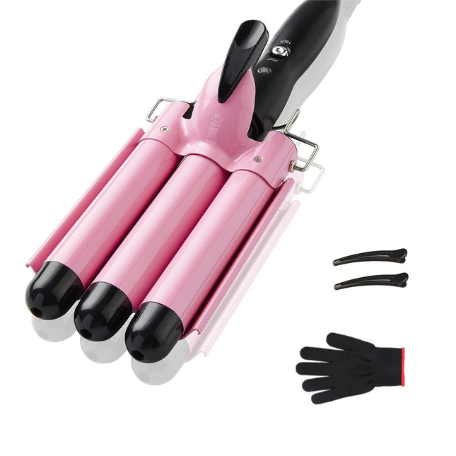 Triple Barrel Hair Waver Curling Iron with 2 Heat Settings for Women
