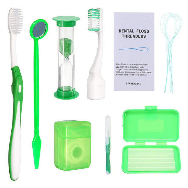Braces Cleaning Kit – Portable Orthodontic Toothbrush, Wax, Floss & Interdental Brush