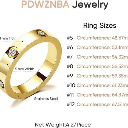 18K Gold-Plated Love & Friendship Ring – Stainless Steel Promise Ring