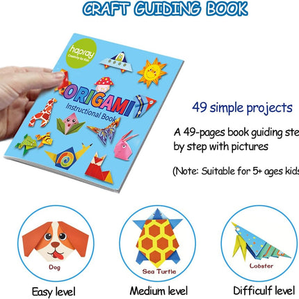 Origami Kit for Kids, 98 Sheets, 47 Patterns, Beginner DIY Craft Set