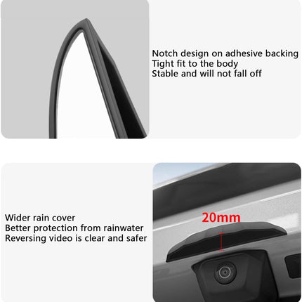 Universal Car Rear View Camera Silicone Anti-Rain Cover Non-Destructive Protective Sticker