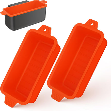 2PCS Silicone Grease Cup Liners for Blackstone 17"-36" Griddle, Reusable Drip Trays