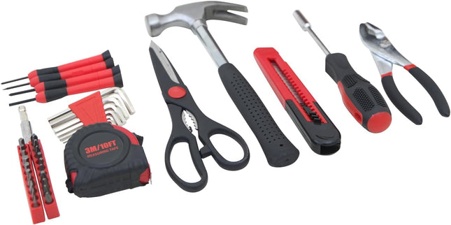 39-Piece Household Tools Kit – Essential Home Repair Set with Toolbox