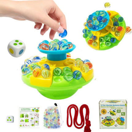Marble Stack Balance Game with 60 Marbles Family Board Game Ages 6+
