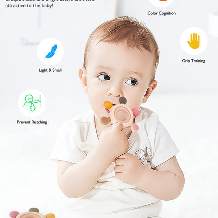 Baby Teething Toys BPA Free, Silicone Chew Toy for Infants 0-12 Months