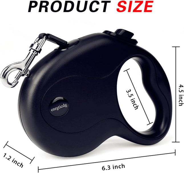 16ft Retractable Dog Leash – Lightweight, Tangle-Free, One-Hand Brake