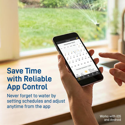 B-hyve 6-Zone Smart Sprinkler Controller 57946, Indoor & Outdoor Use
