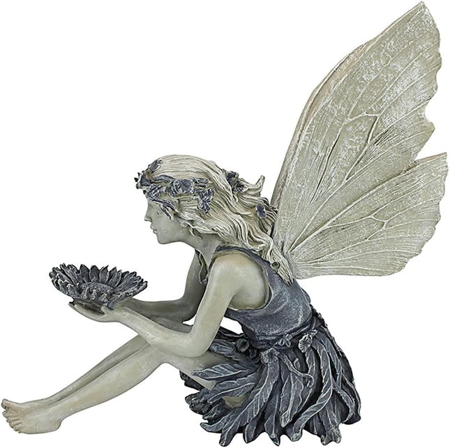 Realistic Angel Fairy Garden Statue, Antique Resin Sculpture for Indoor & Outdoor Decor