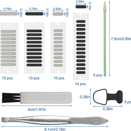 56-Piece USB-C Dust Plug & Cleaning Kit – Anti-Dust Covers, Brush & Mesh