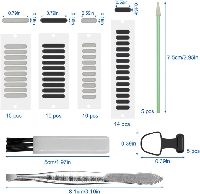 56-Piece USB-C Dust Plug & Cleaning Kit – Anti-Dust Covers, Brush & Mesh