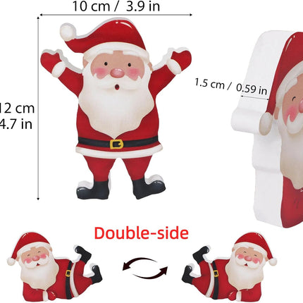 3PCS Wooden Santa Claus Christmas Decorations, Winter Tiered Tray Table Decor