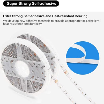 32.8FT Waterproof LED Strip Lights, 300 LEDs Color Changing Tape Lights Kit, 12V