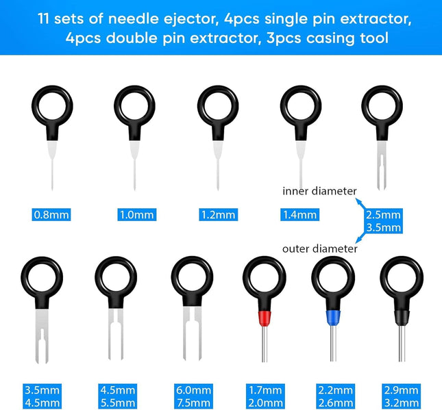 82PCS Terminal Pin Extractor Tool Kit – Wire Release Tool for Automotive & Household