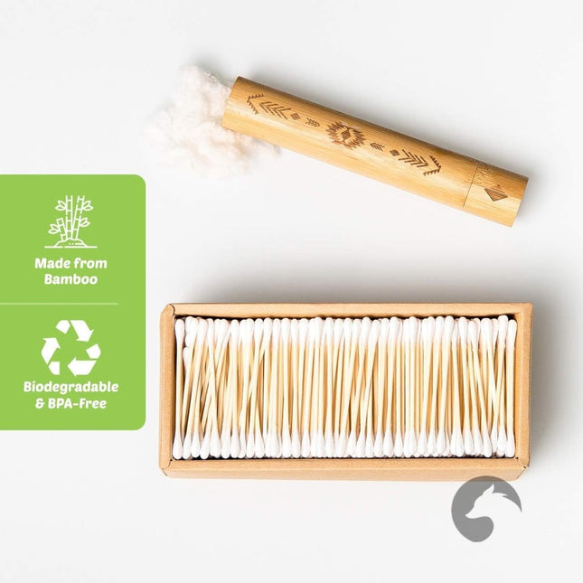 Eco-Friendly Bamboo Cotton Swabs, 500 Count – 100% Natural & Sustainable