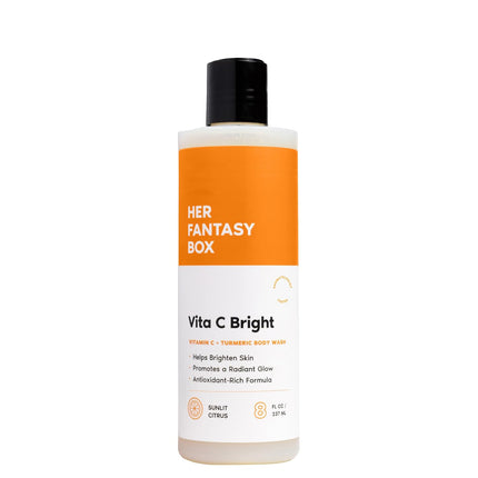 Her Fantasy Box Vita C Bright Turmeric Body Wash 8 oz Vitamin C Citrus Cleanser