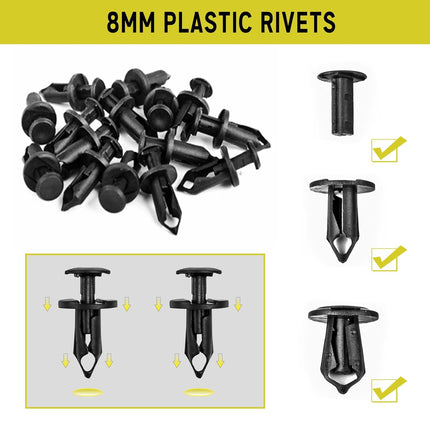 45PCS Universal Engine Under Cover Bolts, Splash Shield & Fender Clips Kit