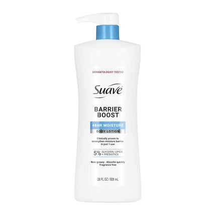 Barrier Boost Body Lotion 28oz, Fragrance-Free Glycerin, Lipids & Prebiotic Moisturizer