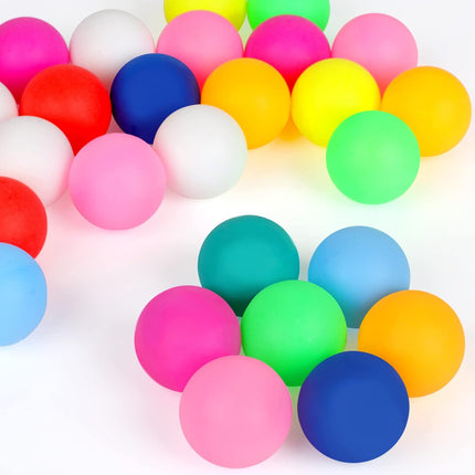28 Pack 40mm Colourful Ping Pong Balls for Table Tennis, Kids Games, Crafts and Pet Toys