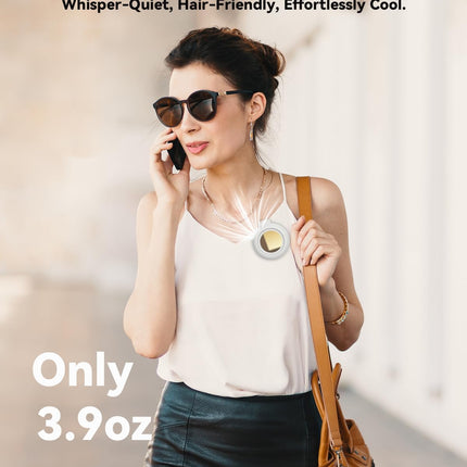 Portable Bladeless Fan – Small Clip-On Fan for Shirt, Waist, Travel & Office