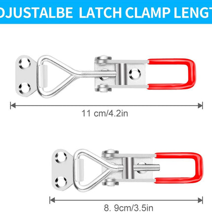 6 Pack Toggle Latch Clamps 4001 – Adjustable, Heavy Duty, 330Lbs Capacity with Screws