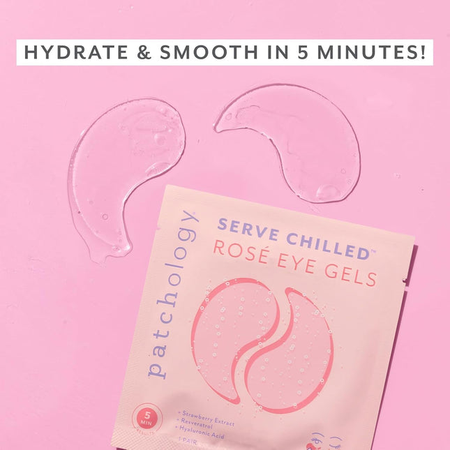 Serve Chilled Rosé Under Eye Patches – Hydrate, Reduce Dark Circles & Puffiness