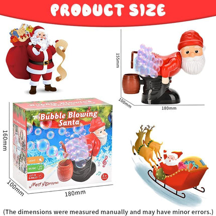 Santa Bubble Butt Blower Musical Toy with Flashing Lights Automatic Bubble Fun