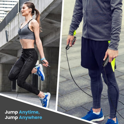 Adjustable Jump Rope for Workout with Foam Handles for Kids and Adults