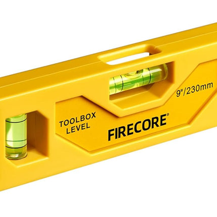 Firecore 9 Inch Magnetic Torpedo Level – Shockproof, 3 Bubble Spirit Level for Home Projects