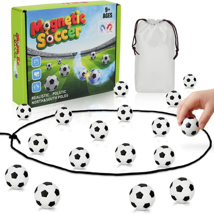 Soccer Magnetic Game with String 20 Football Stones Family Strategy Game