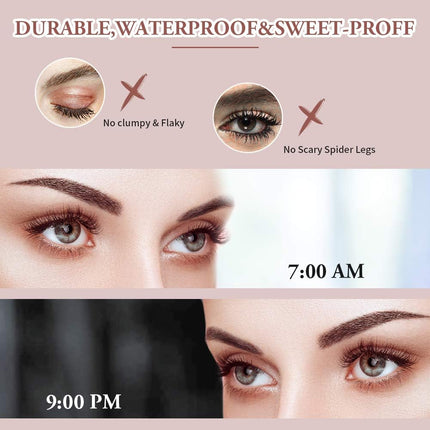 4D Silk Fiber Lash Mascara, Waterproof, Smudge-Proof, Thickening & Lengthening, No Clumps