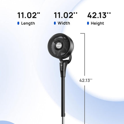 2026 Quiet Pedestal Fan DC Motor 90ft Airflow Oscillating Fan for Bedroom Home