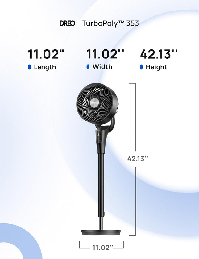 2026 Quiet Pedestal Fan DC Motor 90ft Airflow Oscillating Fan for Bedroom Home